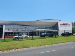Investment cars building front view